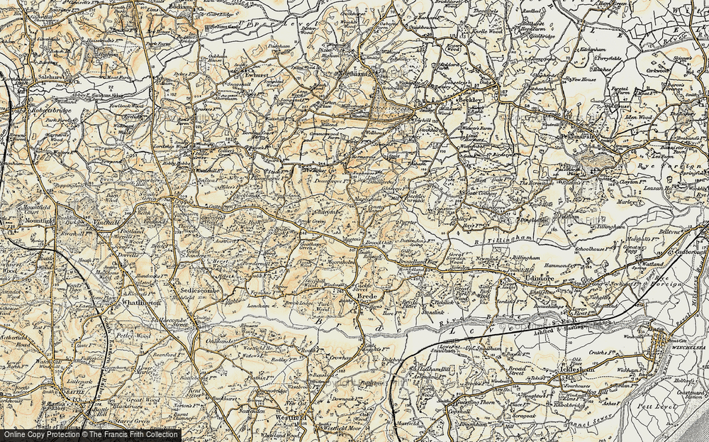 Old Map of Broad Oak, 1898 in 1898