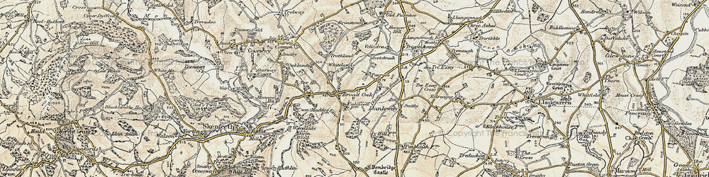 Old map of Broad Oak in 1899-1900