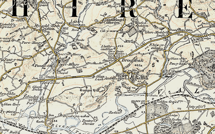 Old map of Broad Oak in 1900-1901