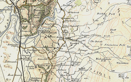 Old map of Whitrow Beck in 1903-1904