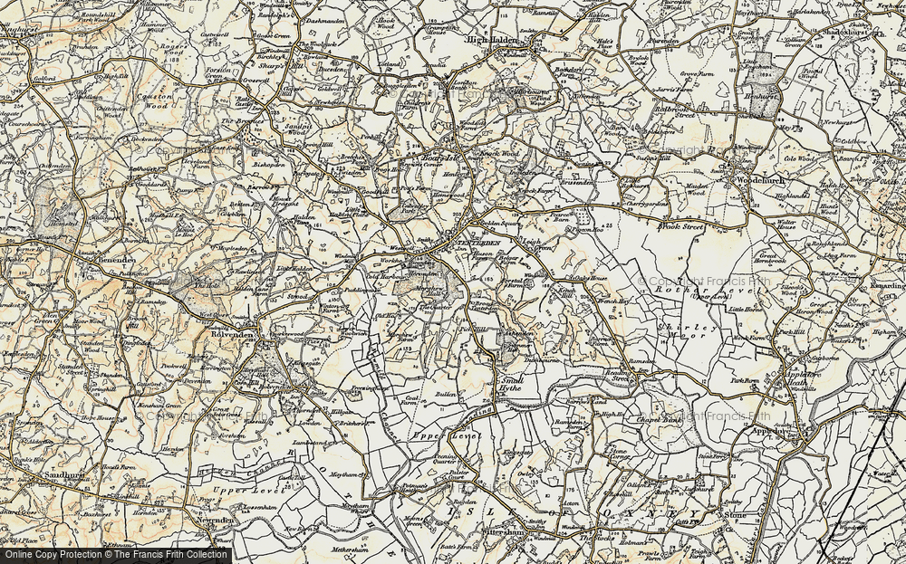 Old Map of Broad Tenterden, 1898 in 1898