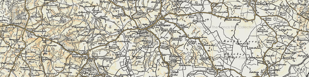 Old map of Broad Tenterden in 1898
