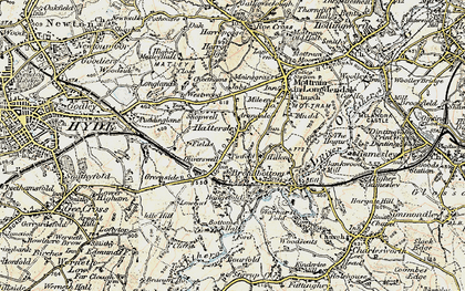 Old map of Broadbottom in 1903
