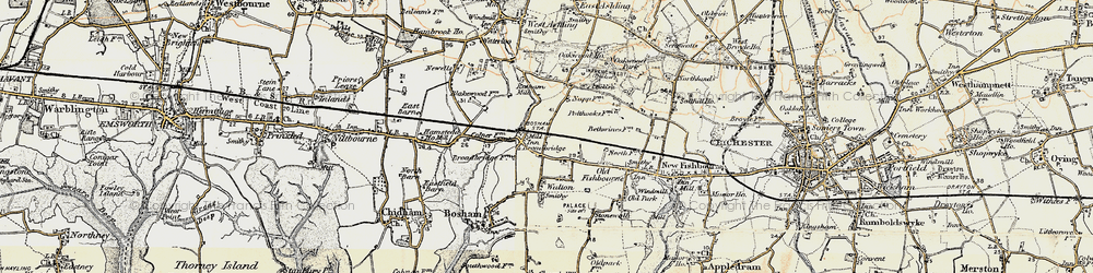 Old map of Bosham Sta in 1897-1899