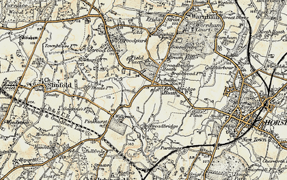 Old map of Broadbridge Heath in 1898