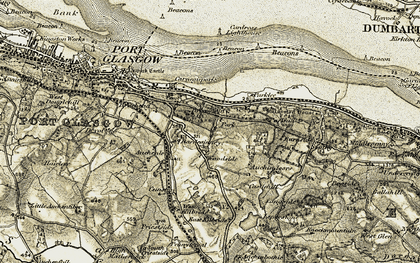 Old map of Broadfield in 1905-1906