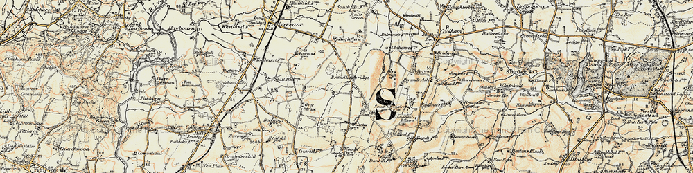 Old map of Broadford Bridge in 1898
