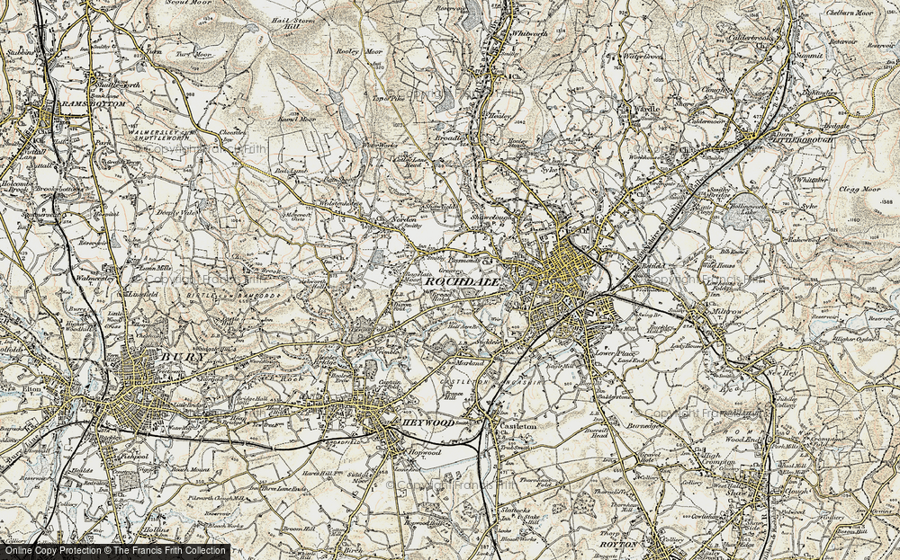 Old Map of Broadhalgh, 1903 in 1903