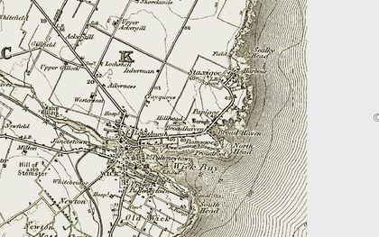 Old map of Broadhaven in 1912