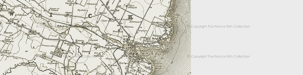 Old map of Broadhaven in 1912