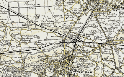 Old map of Broadheath in 1903