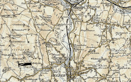 Old map of Broadholm in 1902