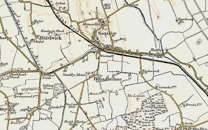 Old map of Drinsey Nook in 1902-1903