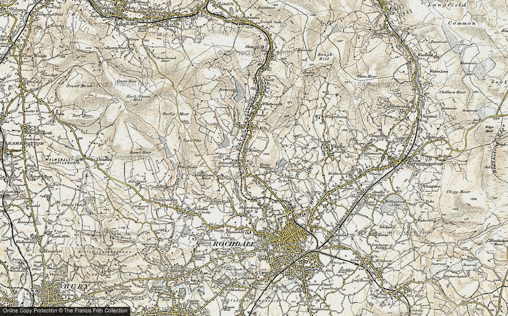 Old Map of Broadley, 1903 in 1903
