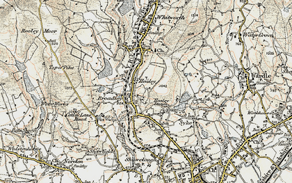 Old map of Broadley in 1903