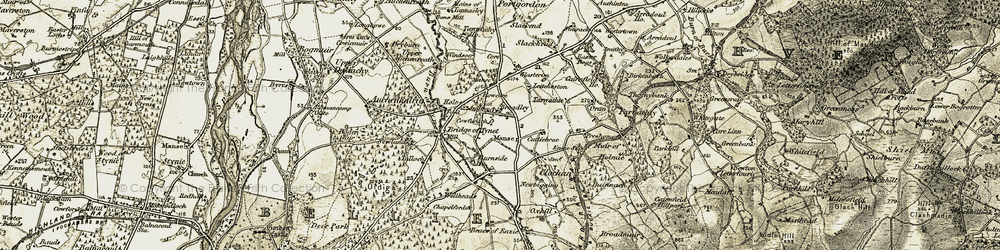 Old map of Broadley in 1910