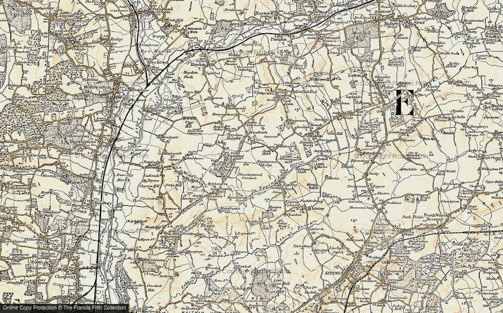Old Map of Broadley Common, 1898 in 1898