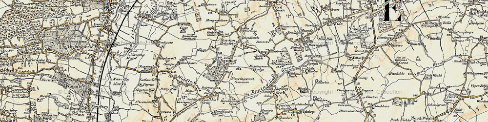 Old map of Broadley Common in 1898