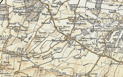 Old map of Broadmayne in 1899-1909