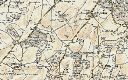 Old map of Broadmere in 1897-1900