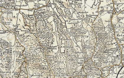Old map of Wotton Common in 1898-1909