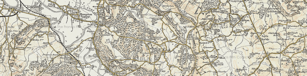 Old map of Broadmoor Common in 1899-1901