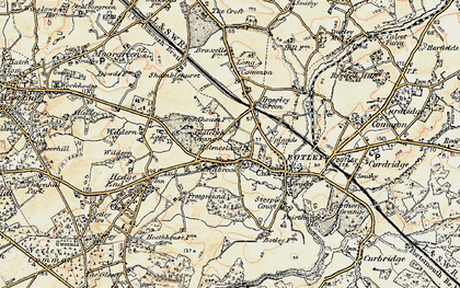 Old map of Broadoak in 1897-1899
