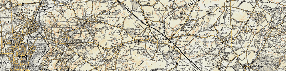 Old map of Broadoak in 1897-1899