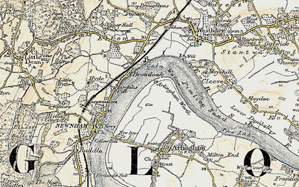 Old map of Broadoak in 1899-1900