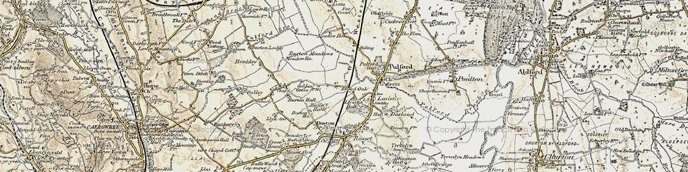 Old map of Broadoak in 1902-1903