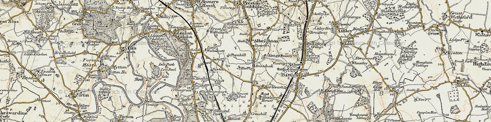 Old map of Broadoak in 1902