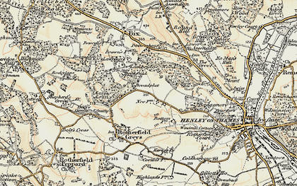 Old map of Brawns Ho in 1897-1909