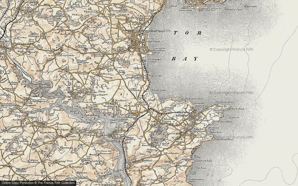 Old Map of Broadsands, 1899 in 1899