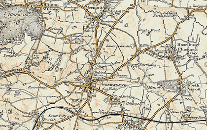 Old map of Broadshard in 1898-1899
