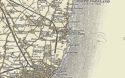 Old map of Dumpton Gap in 1898-1899