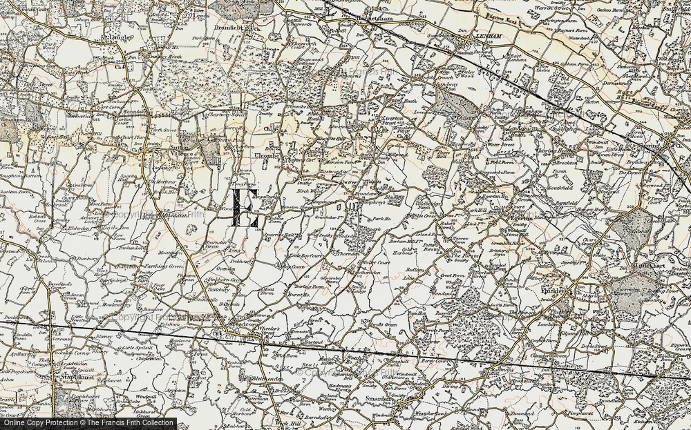 Old Map of Historic Map covering Woodsden in 1897-1898