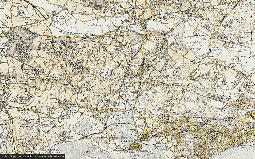 Old Map of Broadstone, 1897-1909 in 1897-1909