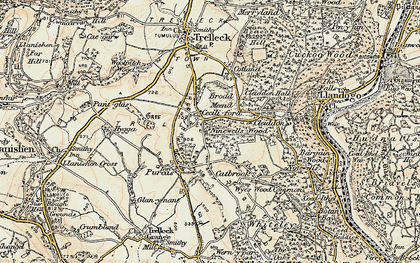 Old map of Broadstone in 1899-1900