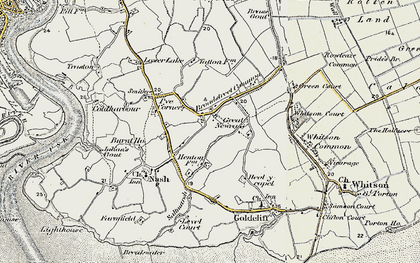 Old map of Broadstreet Common in 1899-1900