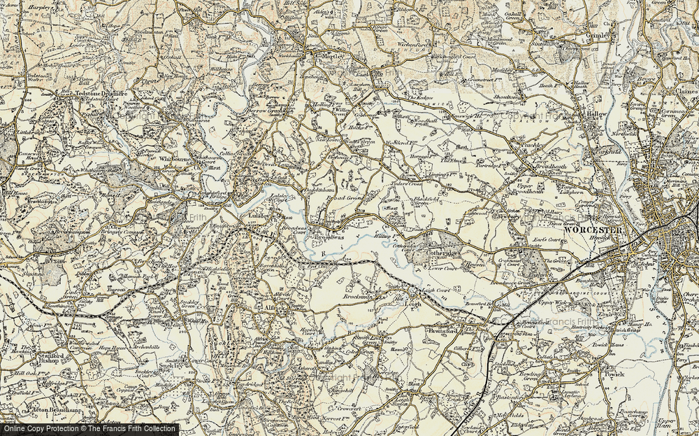 Old Map of Broadwas, 1899-1902 in 1899-1902