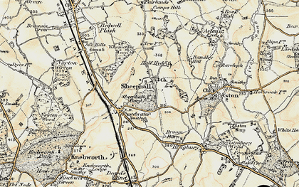 Old map of Broadwater in 1898-1899