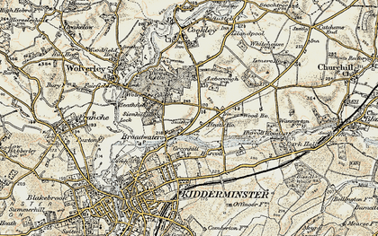 Old map of Broadwaters in 1901-1902