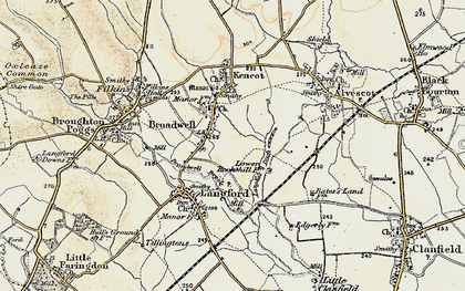Old map of Broadwell in 1898-1899