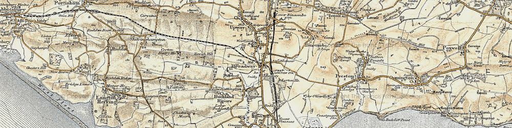 Old map of Broadwey in 1899