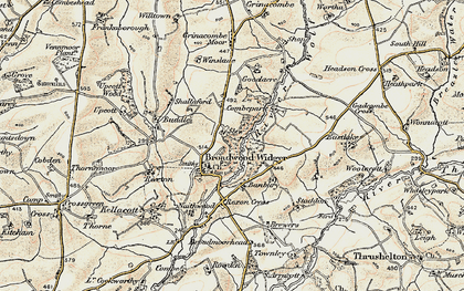 Old map of Broadwoodwidger in 1900