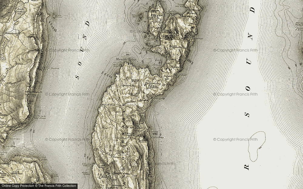Old Map of Brochel, 1909 in 1909