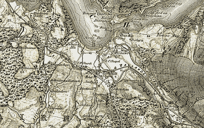 Old map of Achnameadhonach in 1906-1907