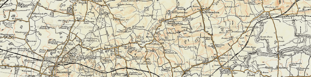 Old map of Brock Hill in 1898