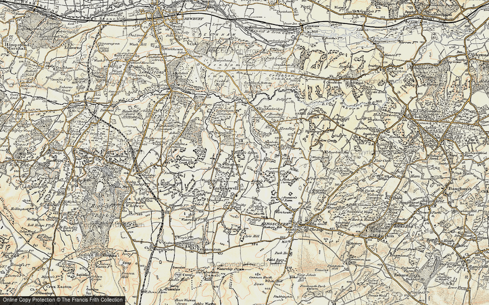 Old Map of Brock's Green, 1897-1900 in 1897-1900
