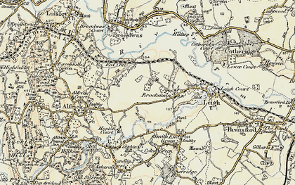 Old map of Brockamin in 1899-1901